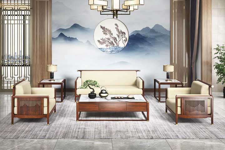 光熙系列實木辦公沙發(fā)，總裁辦公室沙發(fā)