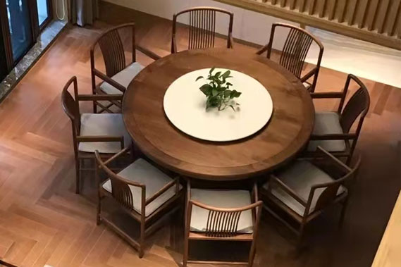 新中式餐廳家具，酒店餐廳餐桌椅