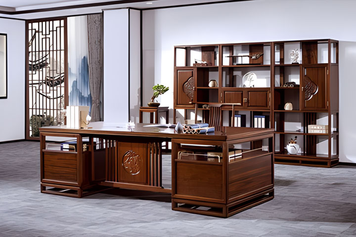 全實(shí)木辦公桌，提升辦公空間質(zhì)感